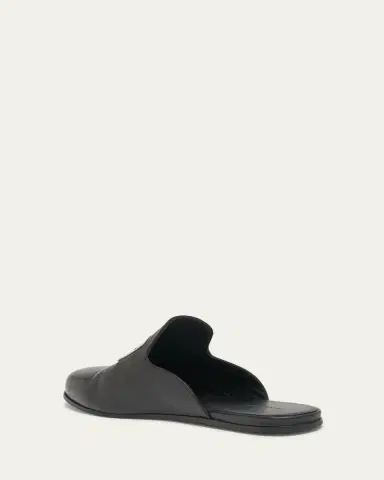 Givenchy Men's Label Leather Mule Slides | Thumbnail 4