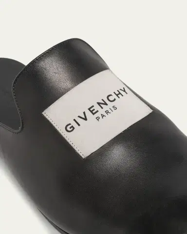 Givenchy Men's Label Leather Mule Slides | Thumbnail 5