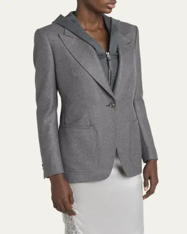 Tom Ford Cashmere Single-Breasted Blazer | Thumbnail 4 Tom Ford Cashmere Single-Breasted Blazer | Thumbnail 4