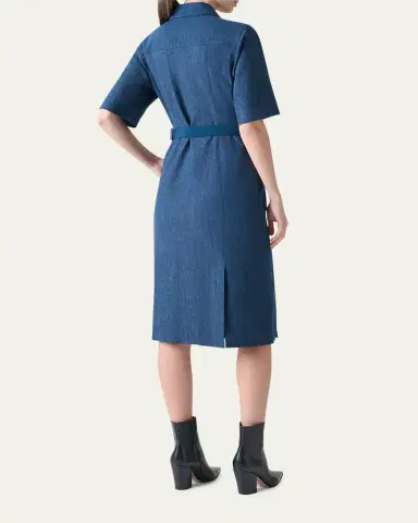Akris Belted Stretch Cotton Denim Shirtdress | Thumbnail 11 Akris Belted Stretch Cotton Denim Shirtdress | Thumbnail 11