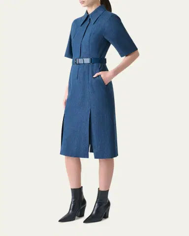 Akris Belted Stretch Cotton Denim Shirtdress | Thumbnail 12 Akris Belted Stretch Cotton Denim Shirtdress | Thumbnail 12