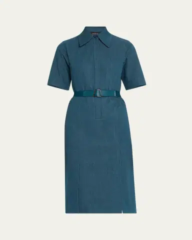 Akris Belted Stretch Cotton Denim Shirtdress | Thumbnail 5 Akris Belted Stretch Cotton Denim Shirtdress | Thumbnail 5