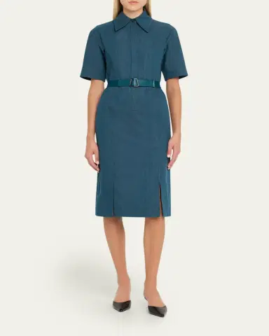 Akris Belted Stretch Cotton Denim Shirtdress | Thumbnail 6 Akris Belted Stretch Cotton Denim Shirtdress | Thumbnail 6