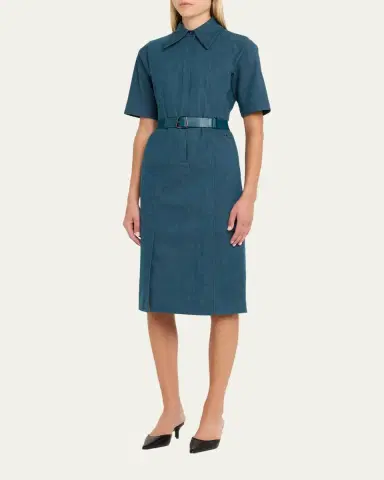Akris Belted Stretch Cotton Denim Shirtdress | Thumbnail 8 Akris Belted Stretch Cotton Denim Shirtdress | Thumbnail 8