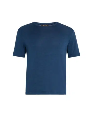 Loro Piana Men's Mazzorbo Silk and Cotton Crewneck T-Shirt | Thumbnail 1