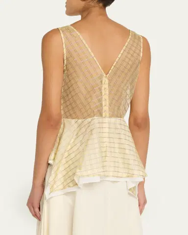 3.1 Phillip Lim Sleeveless Plaid Organza Flounce Top | Thumbnail 3 3.1 Phillip Lim Sleeveless Plaid Organza Flounce Top | Thumbnail 3