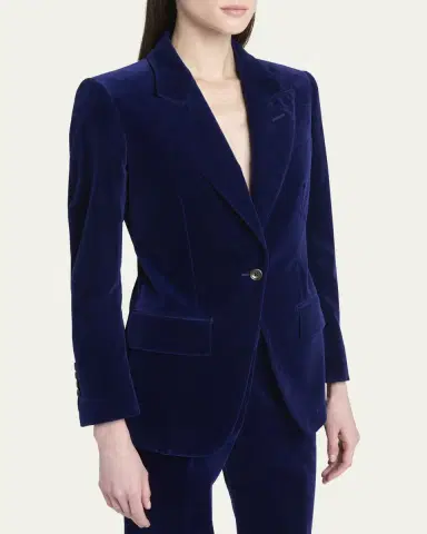 Tom Ford Single-Breasted Velvet Blazer | Thumbnail 4