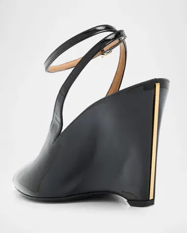 Ferragamo 95mm Arcadia Patent Wedge Sandals | Thumbnail 3 Ferragamo 95mm Arcadia Patent Wedge Sandals | Thumbnail 3