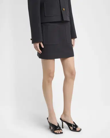 Bottega Veneta Pocket Light Structured Cotton Mini Skirt | Thumbnail 3