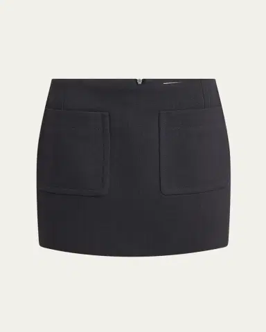 Bottega Veneta Pocket Light Structured Cotton Mini Skirt | Thumbnail 5