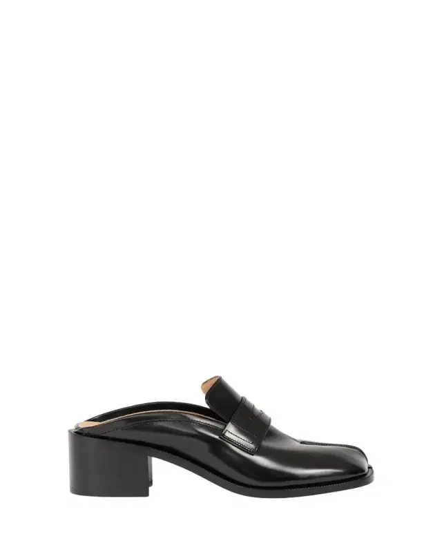Tabi Leather City Split-Toe Loafer Mules