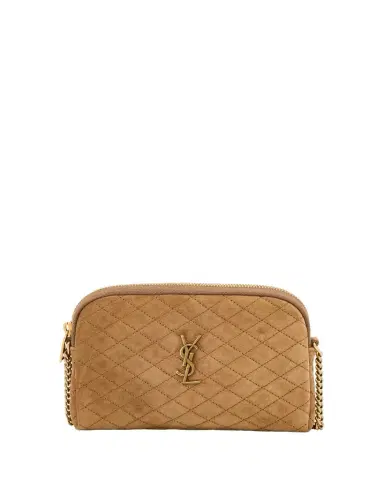 Saint Laurent Gaby Mini YSL Crossbody Bag in Quilted Suede | Thumbnail 1