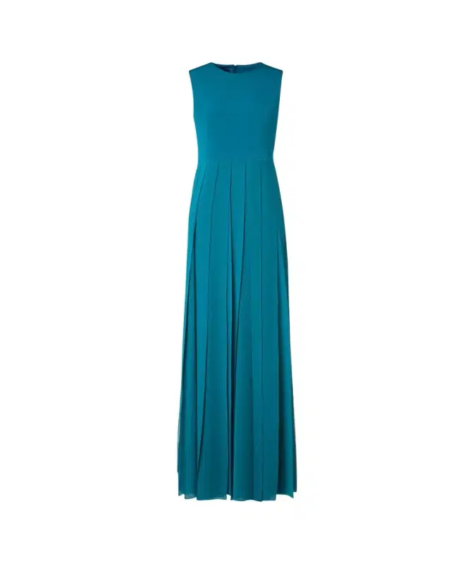Crepe Ribbon Skirt Gown