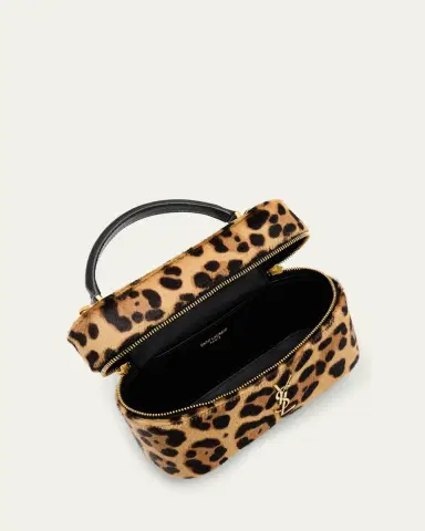 Saint Laurent Gaby YSL Vanity Bag in Leopard-Print Calf Hair | Thumbnail 4