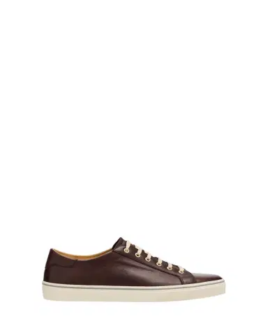 Brunello Cucinelli Men's Vulcanized-Sole Leather Low-Top Sneakers | Thumbnail 1 Brunello Cucinelli Men's Vulcanized-Sole Leather Low-Top Sneakers | Thumbnail 1