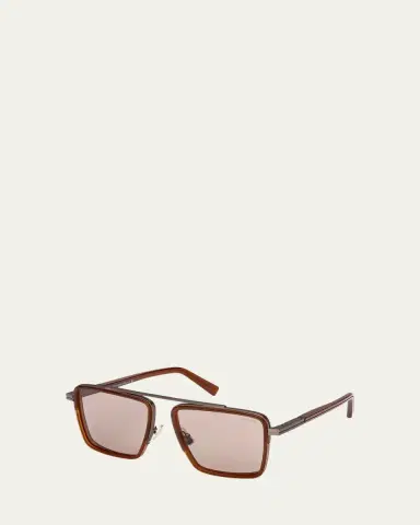 Zegna Men's Metal Square Sunglasses | Thumbnail 3 Zegna Men's Metal Square Sunglasses | Thumbnail 3