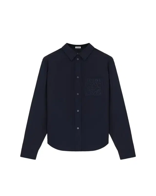 Loewe Men's Poplin Tonal Anagram Pocket Sport Shirt