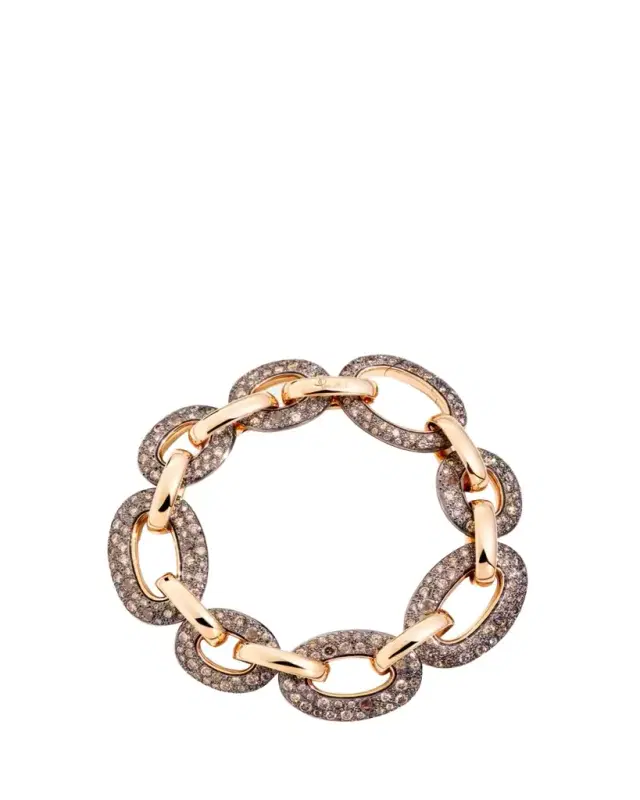 Pomellato 18K Catene Brown Diamond Link Bracelet
