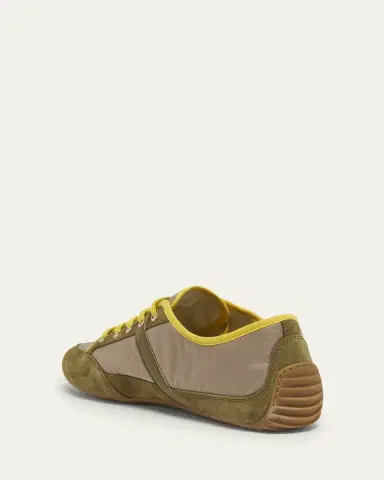 Givenchy Men's Slim Nylon and Suede Low-Top Sneakers | Thumbnail 9