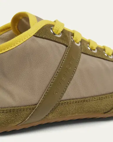 Givenchy Men's Slim Nylon and Suede Low-Top Sneakers | Thumbnail 10