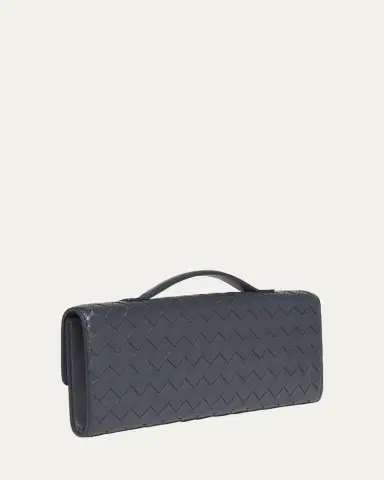 Bottega Veneta Andiamo Flower-Embellished Leather Clutch Bag | Thumbnail 3 Bottega Veneta Andiamo Flower-Embellished Leather Clutch Bag | Thumbnail 3