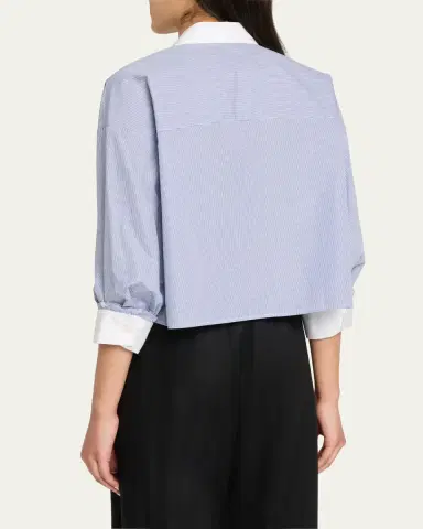 TWP Soon To Be Ex Striped Button-Front Shirt | Thumbnail 3
