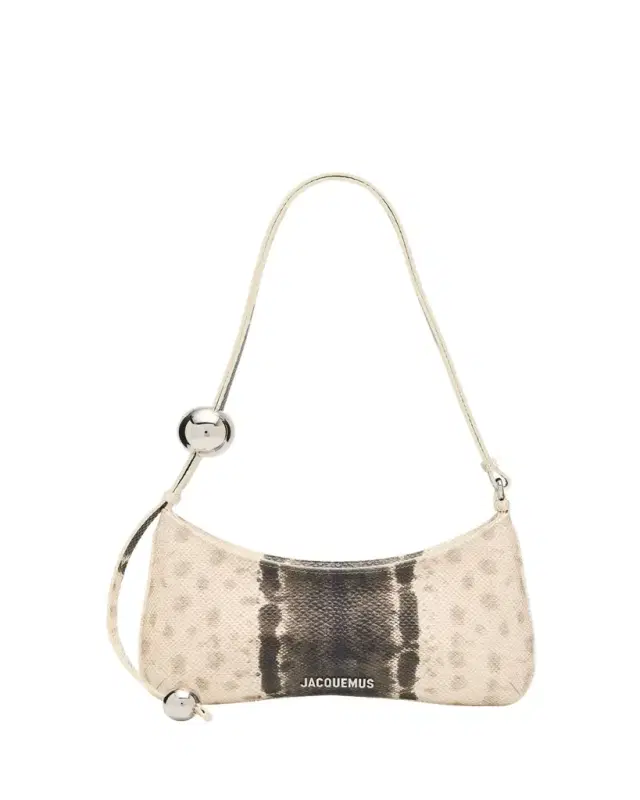 Le Bisou Snake-Embossed Leather Shoulder Bag