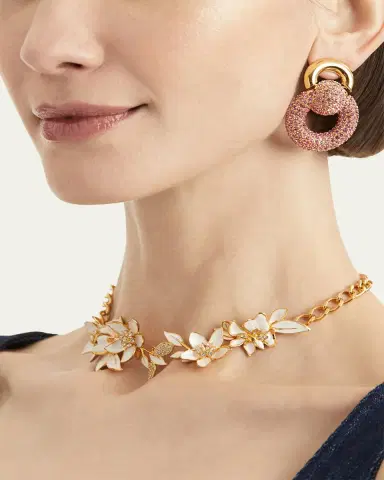 Oscar de la Renta Rhinestone Drop Earrings | Thumbnail 2 Oscar de la Renta Rhinestone Drop Earrings | Thumbnail 2
