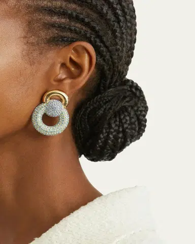 Oscar de la Renta Rhinestone Drop Earrings | Thumbnail 6 Oscar de la Renta Rhinestone Drop Earrings | Thumbnail 6
