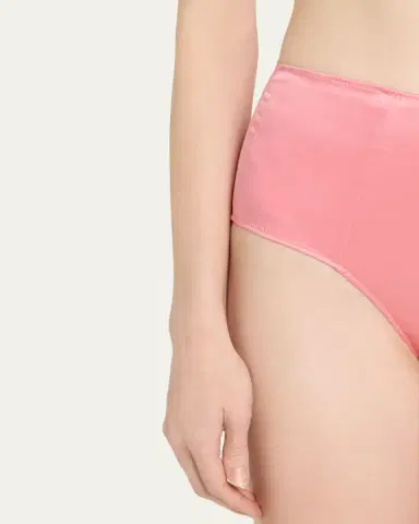 Kiki De Montparnasse Tous Les Jours High-Rise Stretch Silk Panties | Thumbnail 4