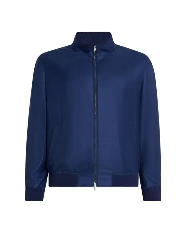 Men's Cashmere ZIp-Front Blouson Jacket