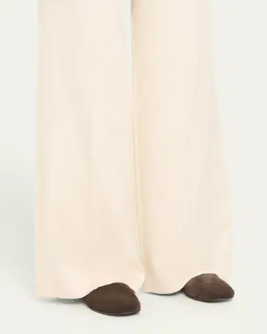 Brunello Cucinelli Monili Detail Suede Slippers | Thumbnail 5
