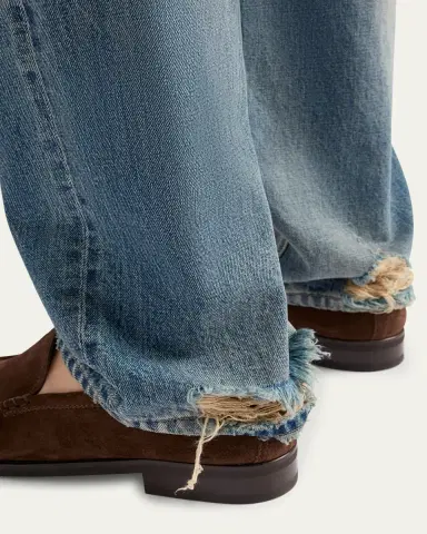 Prada Men's Distressed Denim Pants | Thumbnail 2