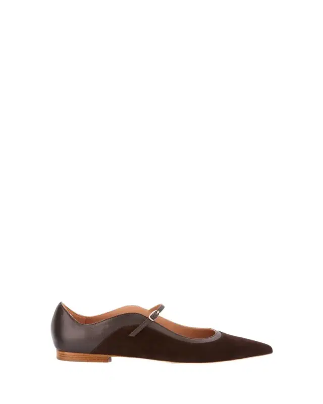 Malone Souliers Corina Monoblock Pointed-Toe Ballerina Flats