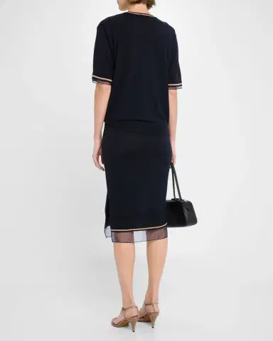 3.1 Phillip Lim Short-Sleeve Draped Wool Organza Dress | Thumbnail 3 3.1 Phillip Lim Short-Sleeve Draped Wool Organza Dress | Thumbnail 3