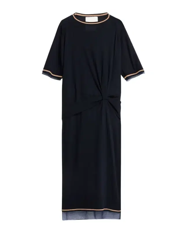 3.1 Phillip Lim Short-Sleeve Draped Wool Organza Dress