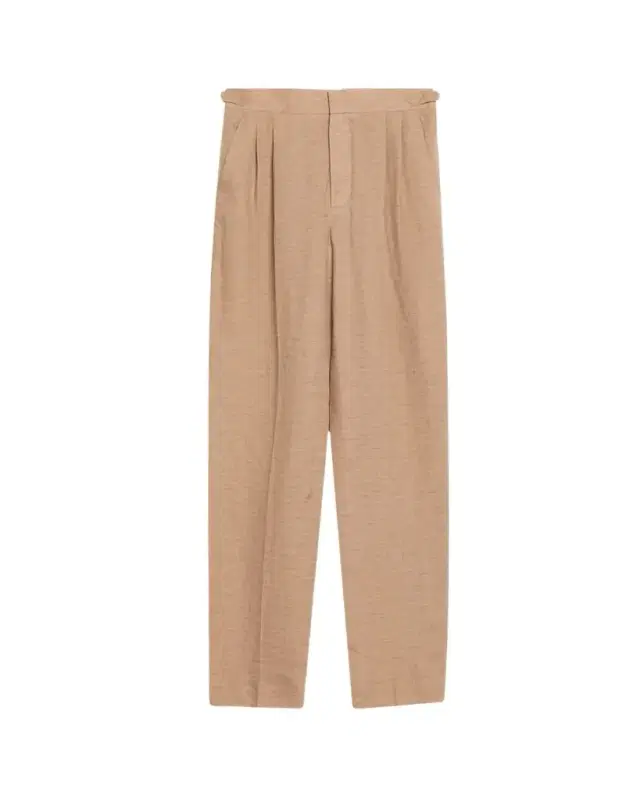 Malik Solaire Linen Pleated Straight-Leg Trousers