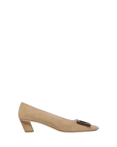 Roger Vivier Belle Vivier Suede Buckle Pumps | Thumbnail 1 Roger Vivier Belle Vivier Suede Buckle Pumps | Thumbnail 1