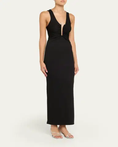 Christopher Esber Crystal Pin Ruched Maxi Tank Dress | Thumbnail 4 Christopher Esber Crystal Pin Ruched Maxi Tank Dress | Thumbnail 4