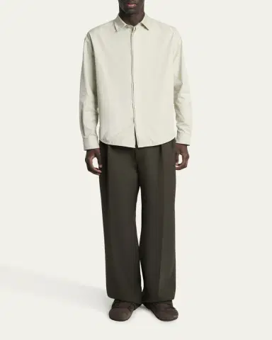 Jacquemus Men's Le Pantalon Wide-Leg Pleated Pants | Thumbnail 2 Jacquemus Men's Le Pantalon Wide-Leg Pleated Pants | Thumbnail 2
