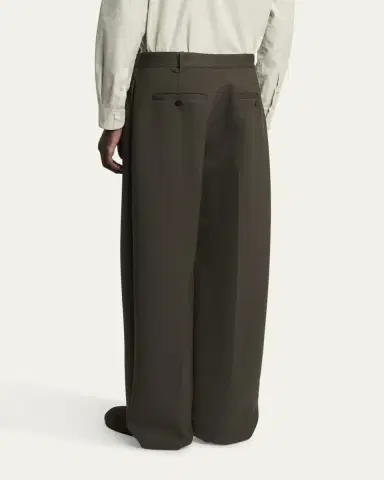 Jacquemus Men's Le Pantalon Wide-Leg Pleated Pants | Thumbnail 3 Jacquemus Men's Le Pantalon Wide-Leg Pleated Pants | Thumbnail 3