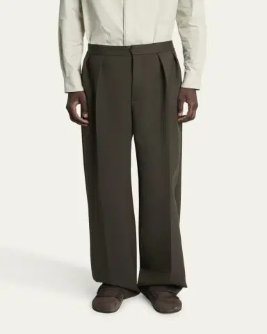 Jacquemus Men's Le Pantalon Wide-Leg Pleated Pants | Thumbnail 4 Jacquemus Men's Le Pantalon Wide-Leg Pleated Pants | Thumbnail 4