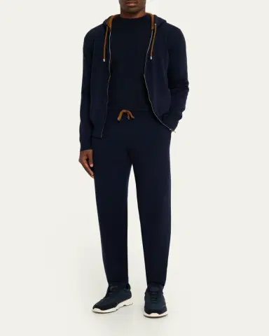 Fioroni Men's Cashmere Drawstring Track Pants | Thumbnail 2 Fioroni Men's Cashmere Drawstring Track Pants | Thumbnail 2