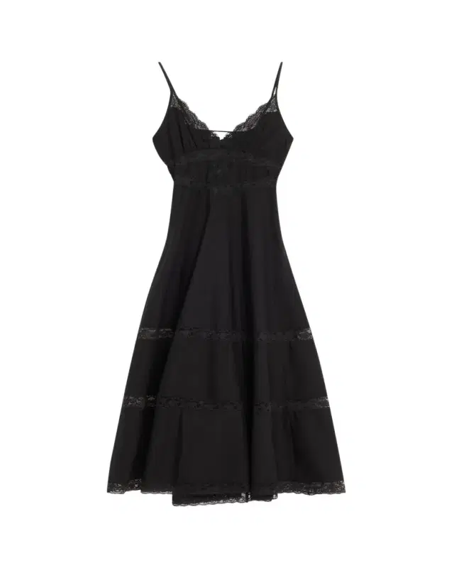 LoveShackFancy Catryn Lace-Trim Midi Dress