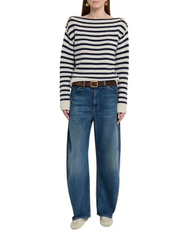 Nili Lotan Tribeca Barrel-Leg Jeans