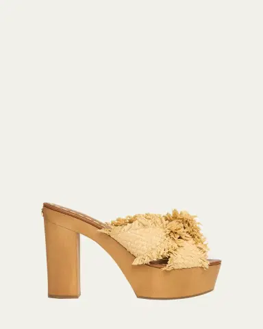 Dolce & Gabbana Knotted Crossover Raffia Platform Sandals | Thumbnail 4 Dolce & Gabbana Knotted Crossover Raffia Platform Sandals | Thumbnail 4