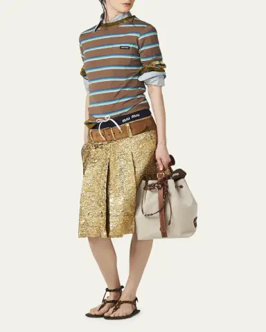 Miu Miu Stripe Jersey Tee | Thumbnail 8