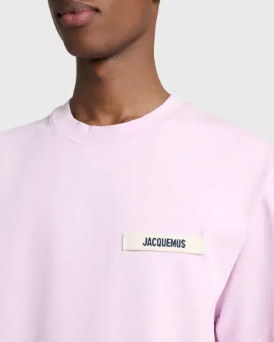 Jacquemus Men's Grosgrain Logo Crewneck T-Shirt | Thumbnail 4