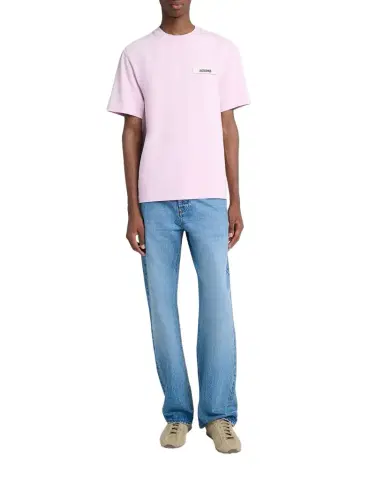 Jacquemus Men's Grosgrain Logo Crewneck T-Shirt | Thumbnail 1