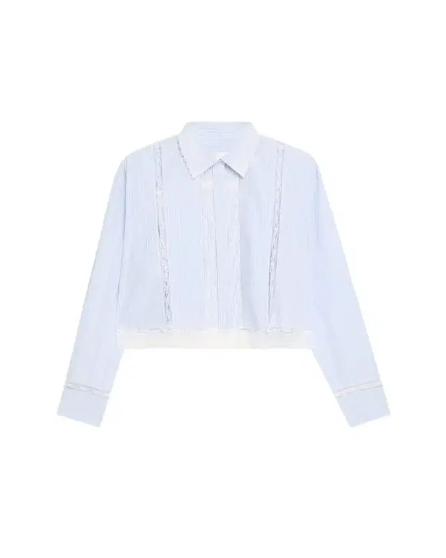 LoveShackFancy Delano Lace-Trim Striped Shirt